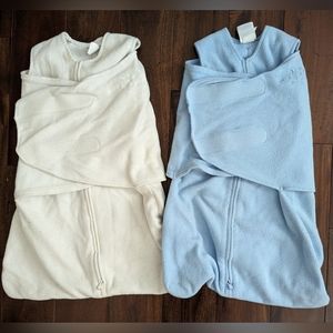 Set of 2 Halo fleece swaddle sleep sacks